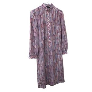 Vintage pastel color pattern long sleeve dress shirt